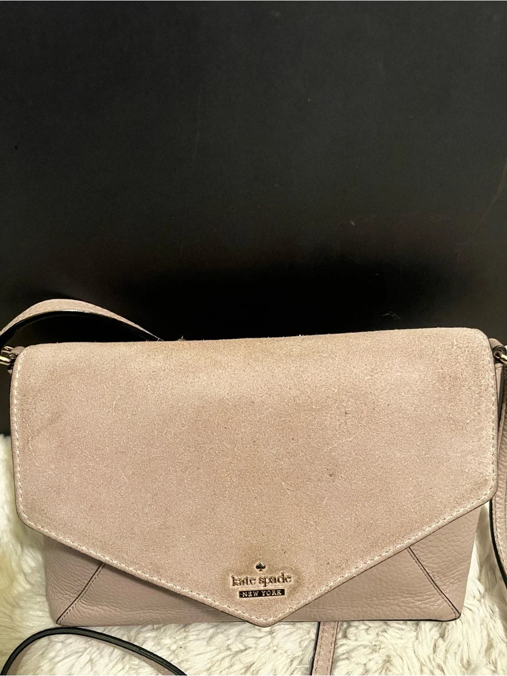 kate spade Sylvia Envelope Suede & Leather Crossbody Bag